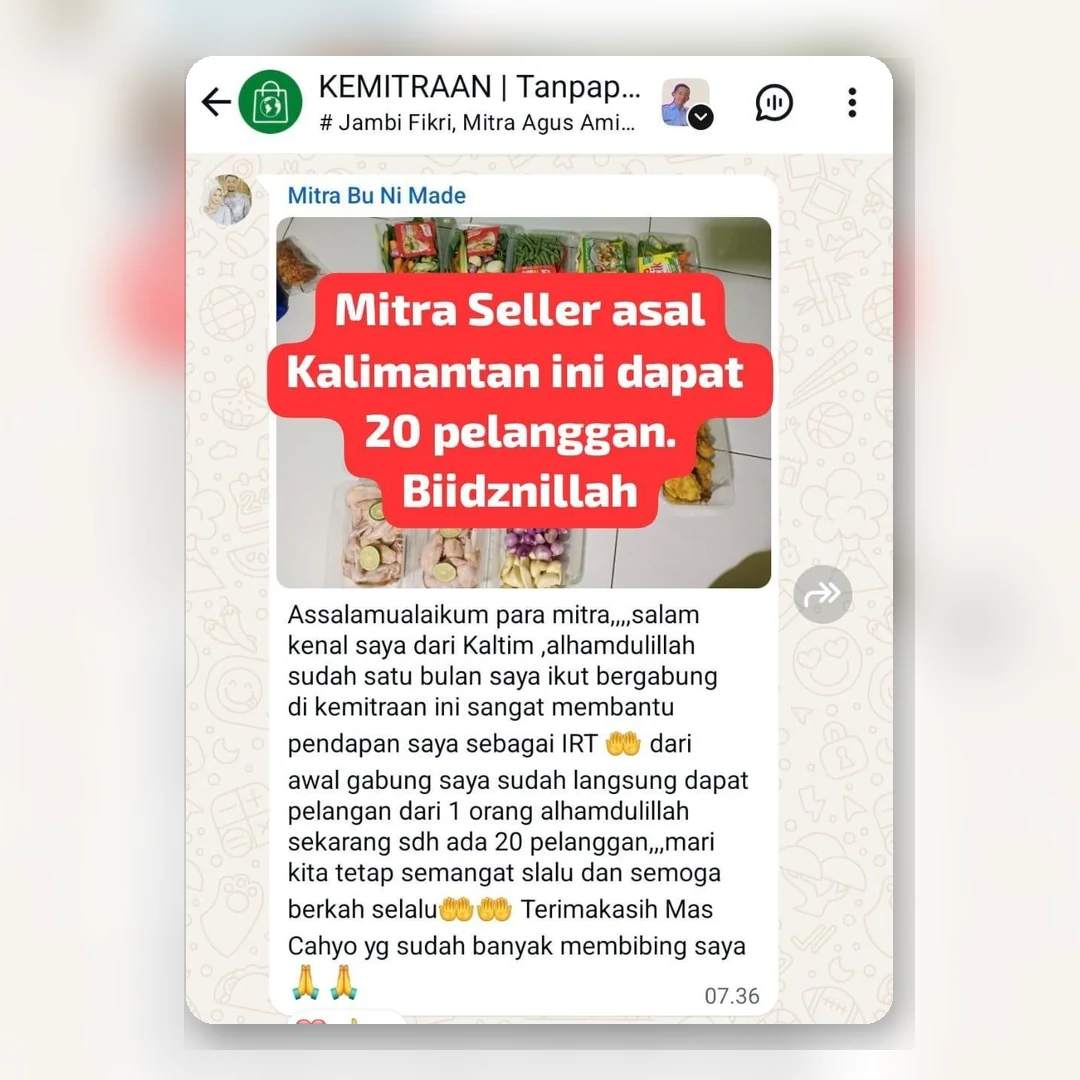 Testimoni Mitra Ni Made 20 Pelanggan