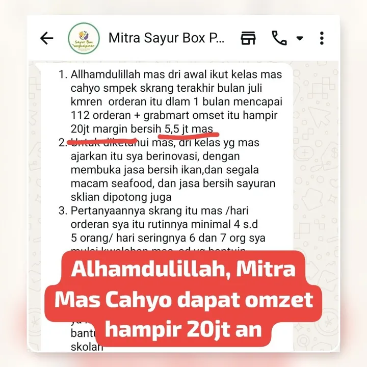 Omzet hampir 20 jutaan